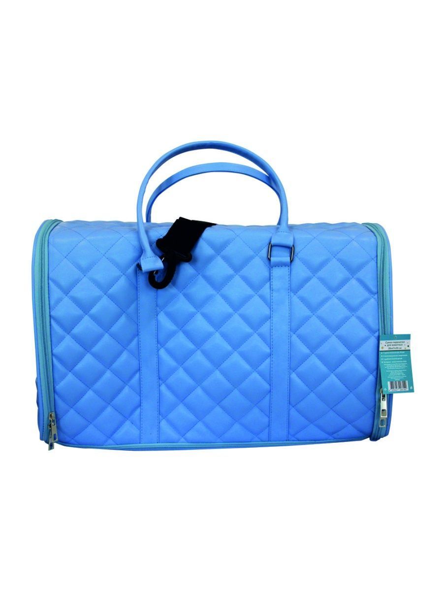 Рюкзак-переноска для животных N1, голубая, текстиль, 28х47х30 см