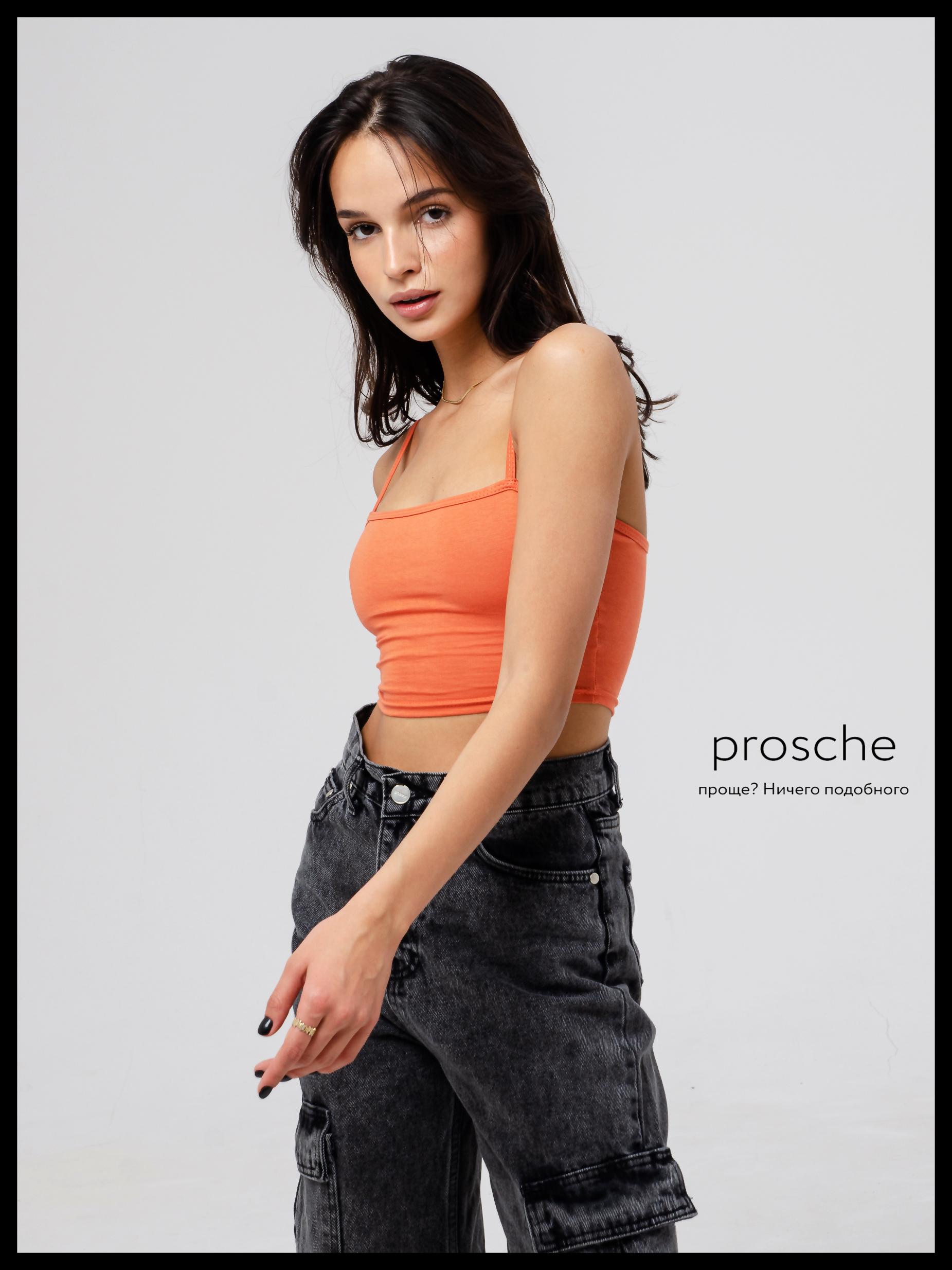 

Топ женский prosche 1111 оранжевый XS, 1111