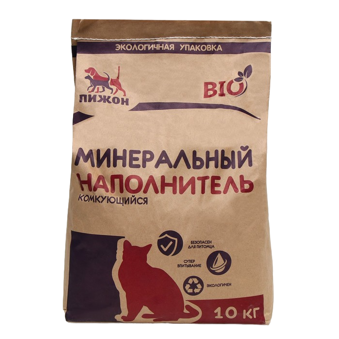 

Комкующийся наполнитель Пижон Bio минеральный, 10 кг