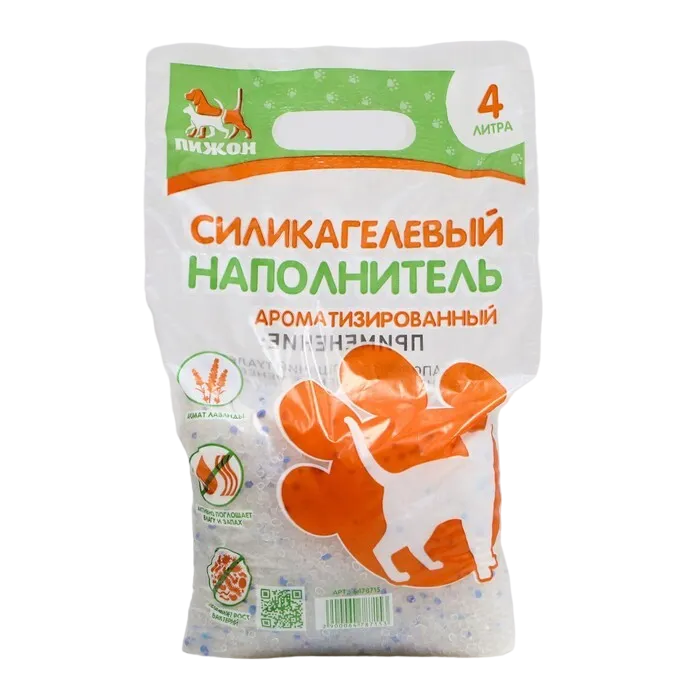 

Впитывающий наполнитель Пижон силикагелевый, лаванда, 4 л