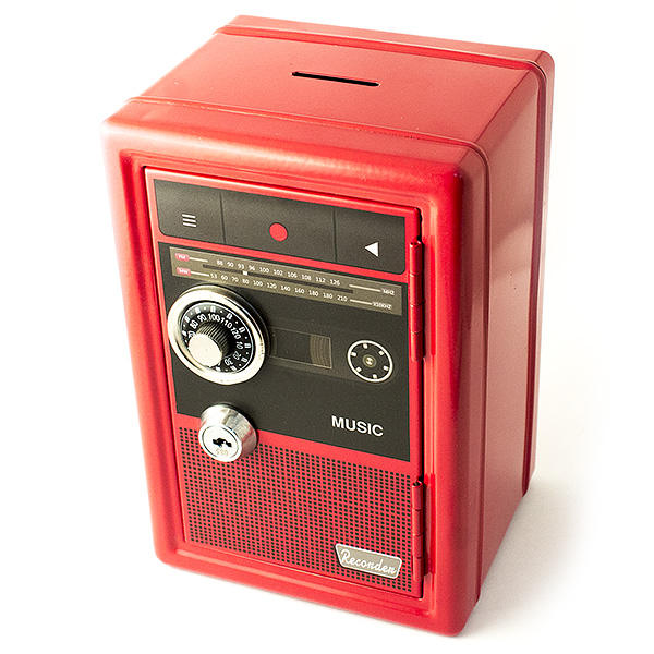 фото Копилка-сейф красный радиоприёмник подарки от михалыча