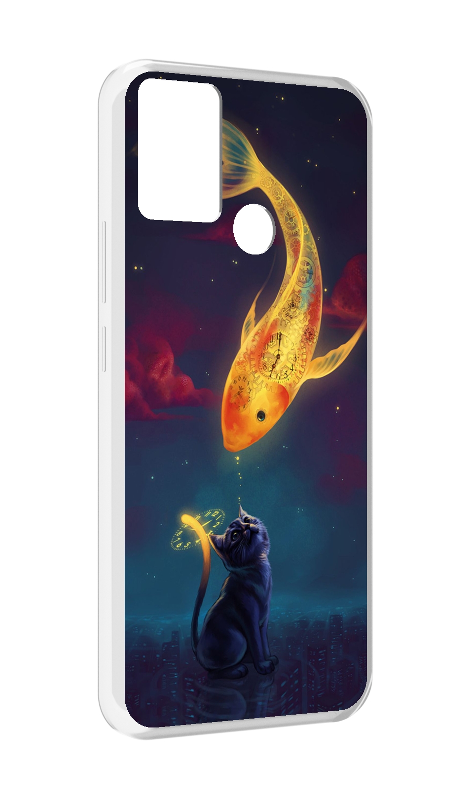 

Чехол MyPads золотая-рыбка-часовая для Infinix Hot 11 Play, Прозрачный, Tocco