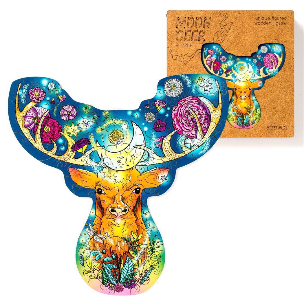 

Пазл Zufa Лунный Олень S, деревянный, фигурный 77 элементов, Z002-2