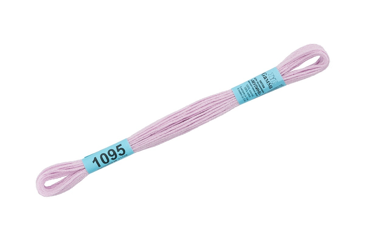 

Gamma мулине, 100% хлопок, 24х8 м, №1095, светло-сиреневые, Фиолетовый