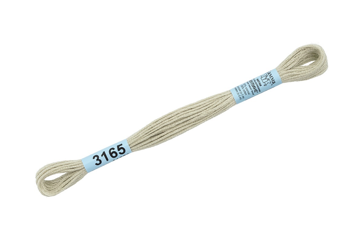 

Gamma мулине, 100% хлопок, 24х8 м, №3165, светло-серые, Разноцветный