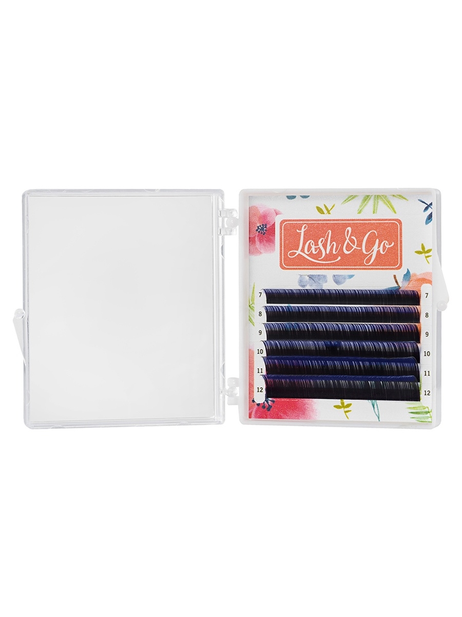 

Lash&Go Ресницы Омбре Синие - 6 линий, MIX (изгиб C; толщина 0,10; длина 7-12)