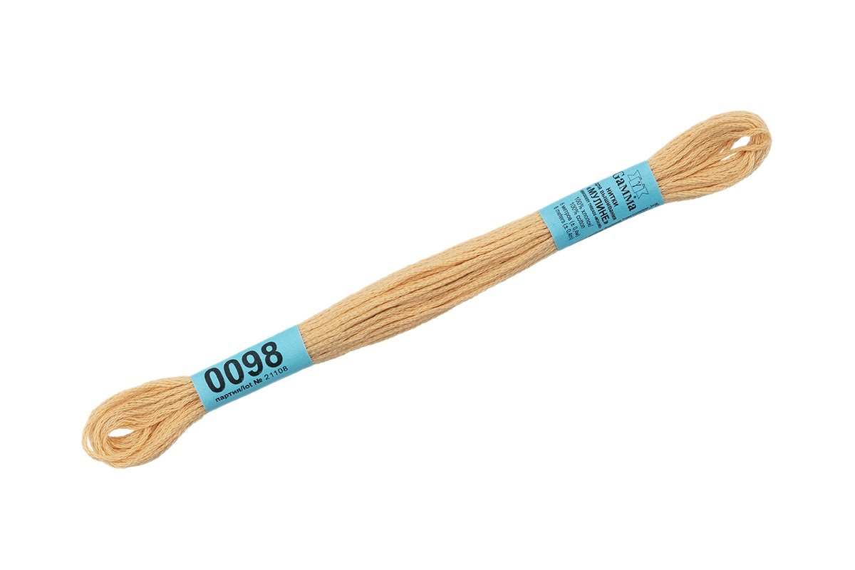 

Gamma мулине, 100% хлопок, 24х8 м, №0098, бежевые, Бежевый