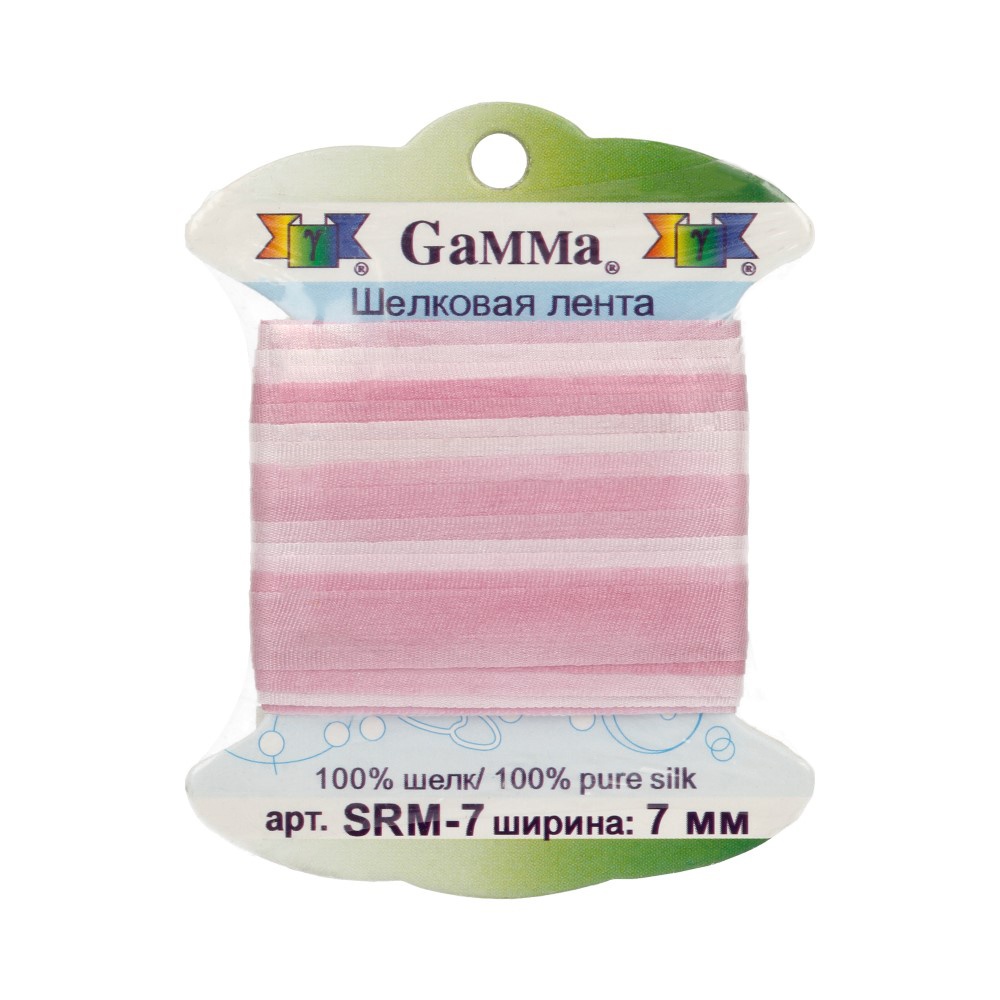 

Gamma шелковая, 7 мм, 9,1 +/- 0,5 м, цвет бледно-розовый и светло-сиреневый