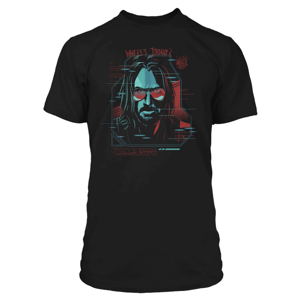 фото Футболка мужская cyberpunk 2077 digital ghost premium jinx черная 2xl