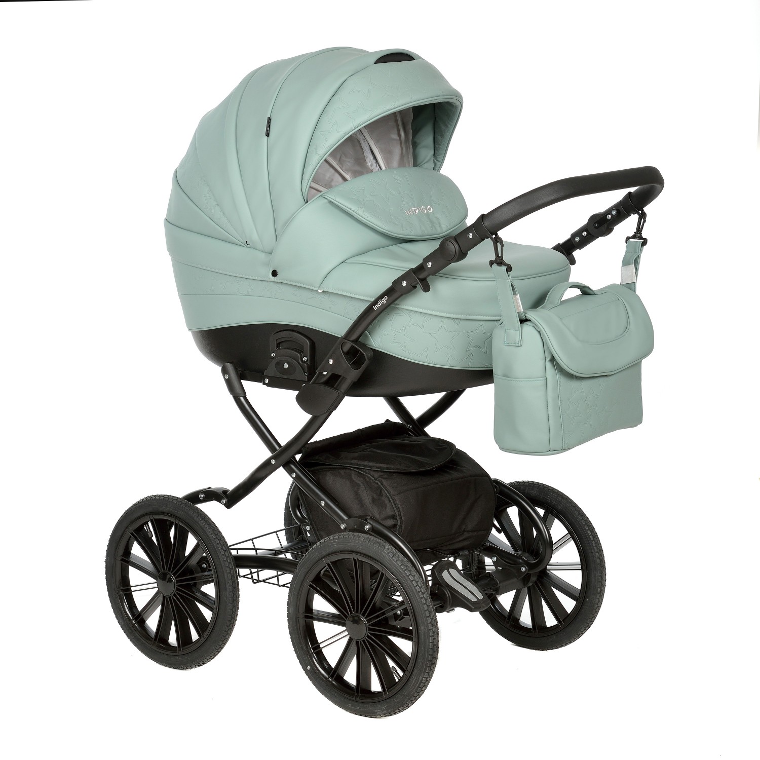 Коляска детская 2 в 1 Indigo Special Plus 14, 05 светло-зеленая кожа прогулочная коляска joolz aer special edition