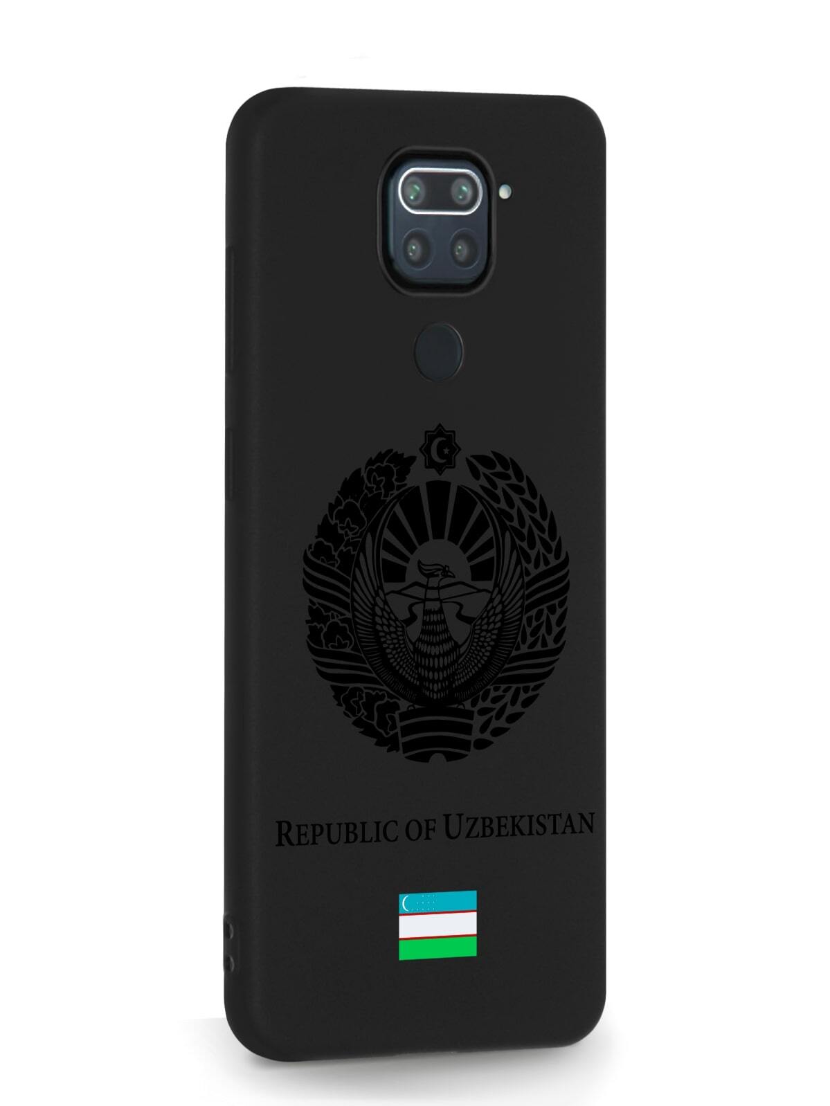 фото Чехол signumcase для xiaomi redmi note 9 черный лаковый герб узбекистана черный