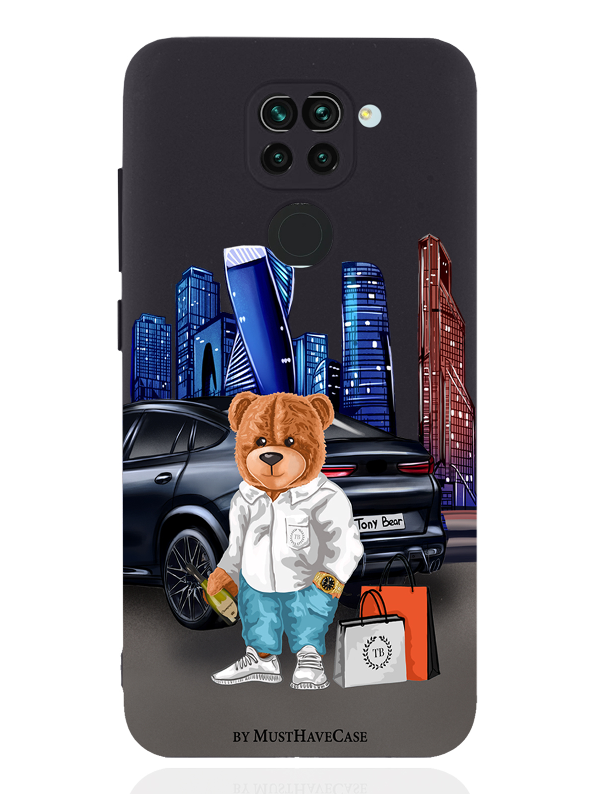 

Чехол MustHaveCase для Xiaomi Redmi Note 9 Тони Москва Сити черный, Xiaomi Redmi Note 9 Тони Москва Сити