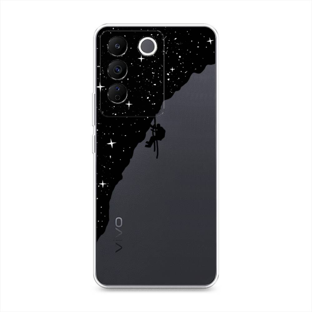 

Силиконовый чехол "Скалолаз в космосе" на Vivo V27e, Прозрачный