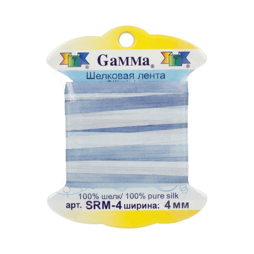 

Gamma шелковая, 4 мм, 9,1 +/- 0,5 м, M050, цвет светло-голубой и сиреневый