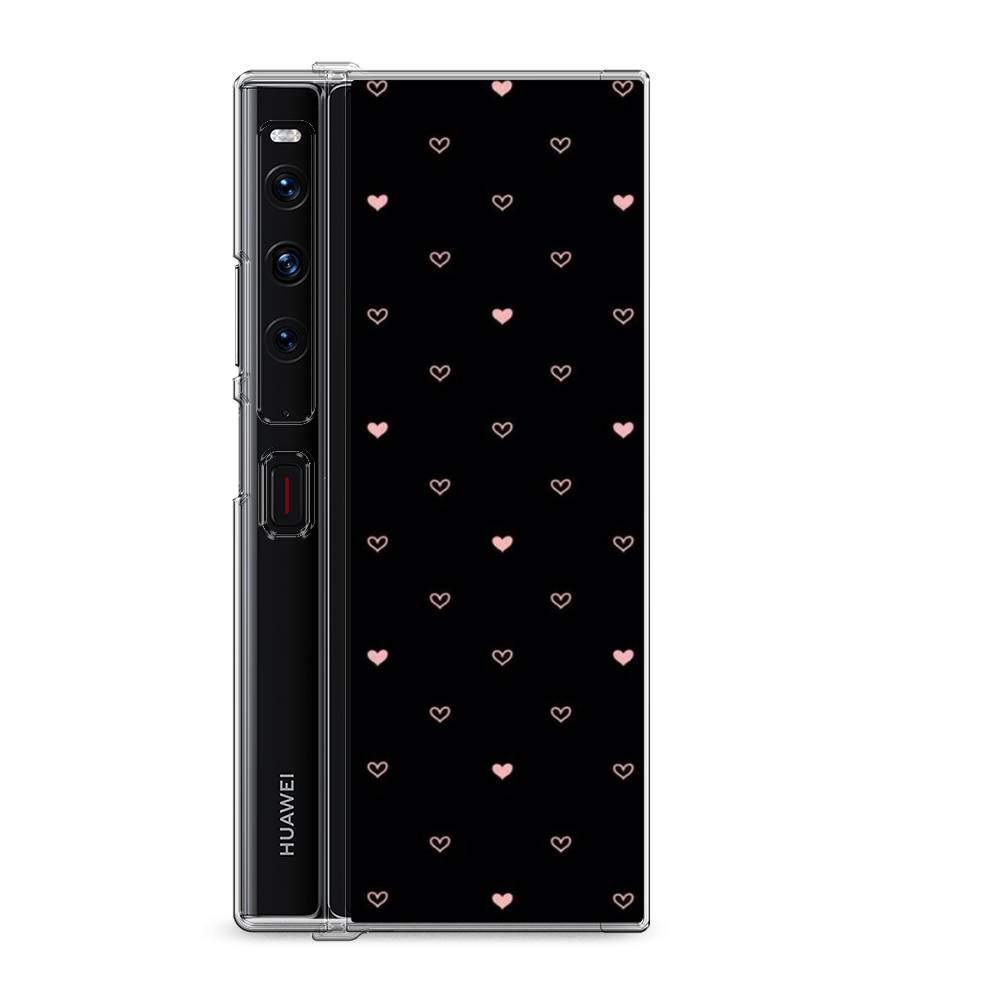 

Силиконовый чехол "Черный фон и сердечки" на Huawei Mate Xs 2 / Хуавеи Мате Xs 2