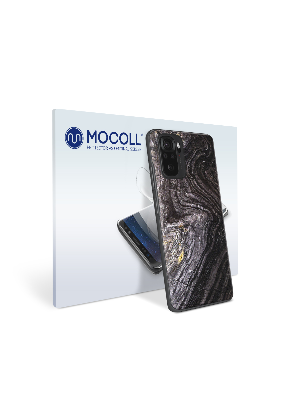 

Пленка защитная MOCOLL для задней панели Xiaomi Redmi Note 10 Камень Черный