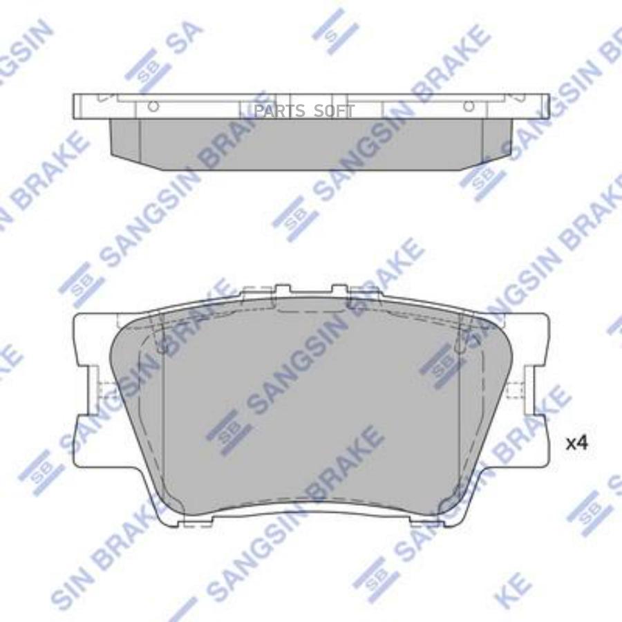 

Тормозные колодки Sangsin brake sp2081a