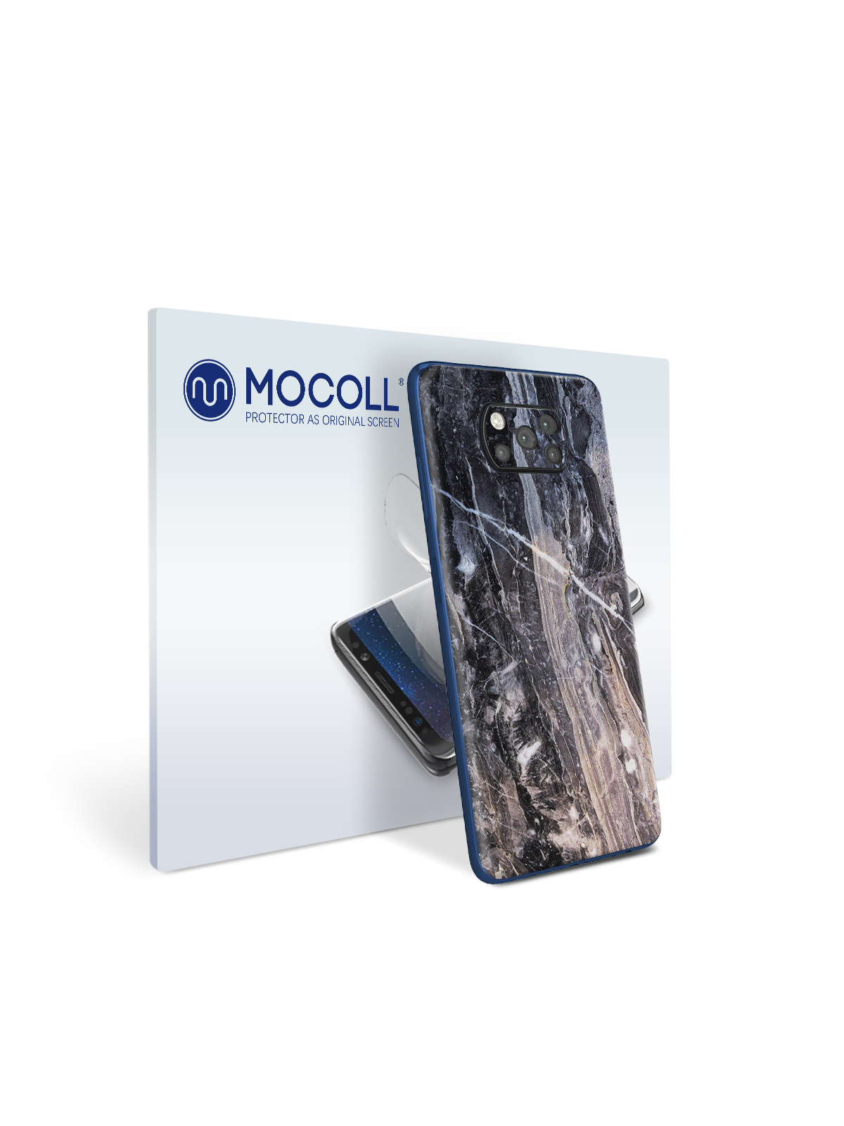 

Пленка защитная MOCOLL для задней панели Xiaomi Poco M3 Камень Серый