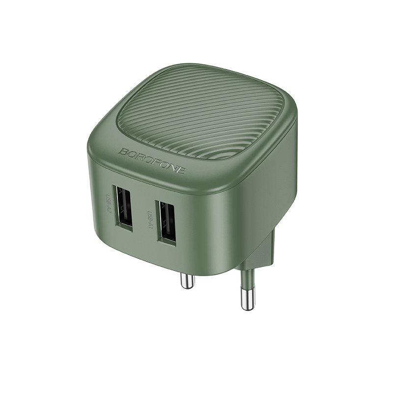 

Сетевое зарядное устройство Borofone BAS21Ai lightning - usb 2xUSB 2.1 А зеленый, BAS21Ai