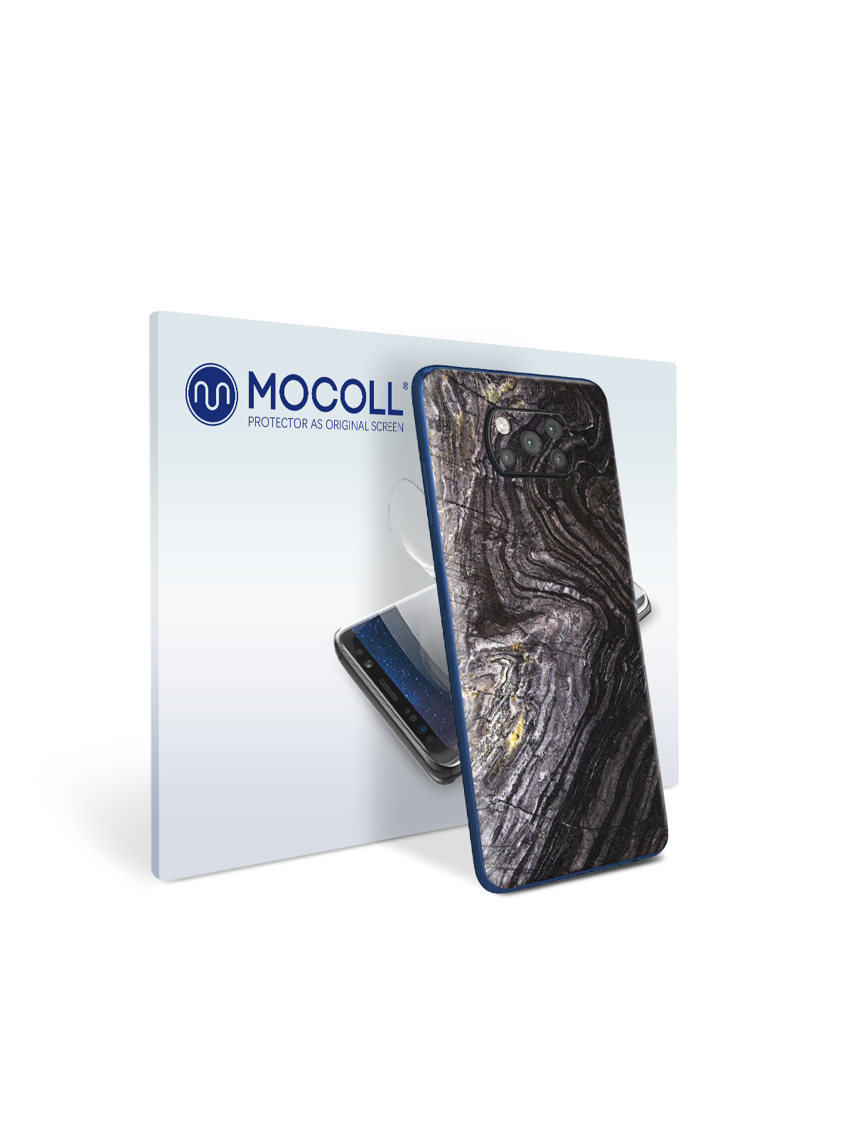 

Пленка защитная MOCOLL для задней панели Xiaomi Poco F3 Камень Черный