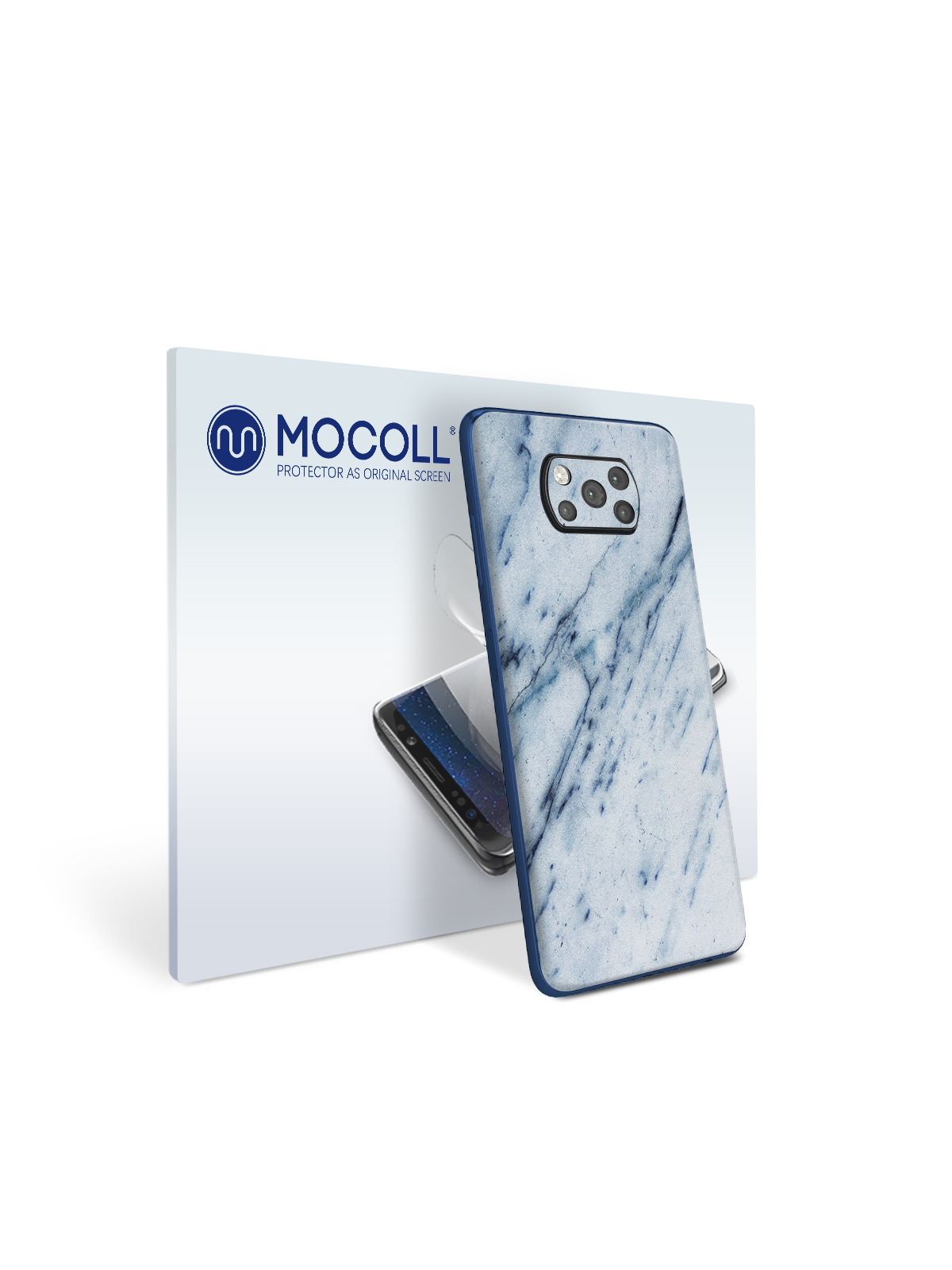

Пленка защитная MOCOLL для задней панели Xiaomi Poco F3 Мрамор