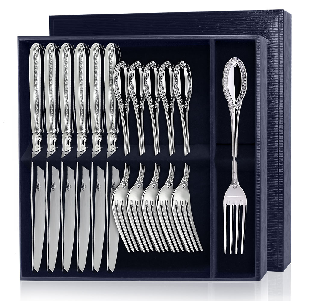 фото Набор столовый аргента "император", 12 предметов - вилки и ножи