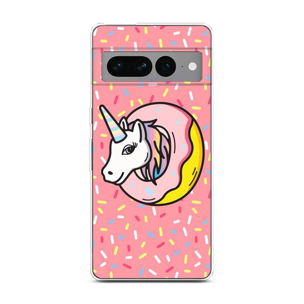 

Чехол Awog на Google Pixel 7 Pro "Единорог в пончике", Разноцветный