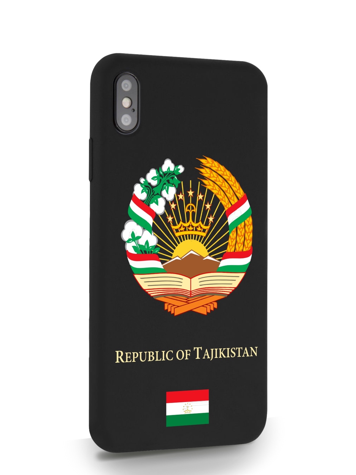 

Черный SignumCase для iPhone XS Max Герб Таджикистана черный, iPhone XS Max Герб Таджикистана