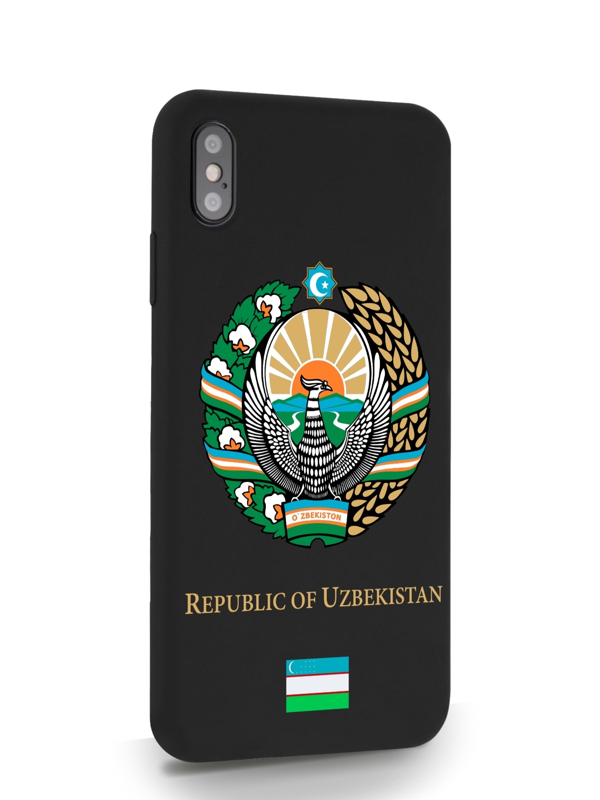 

Черный SignumCase для iPhone XS Max Герб Узбекистана черный, iPhone XS Max Герб Узбекистана