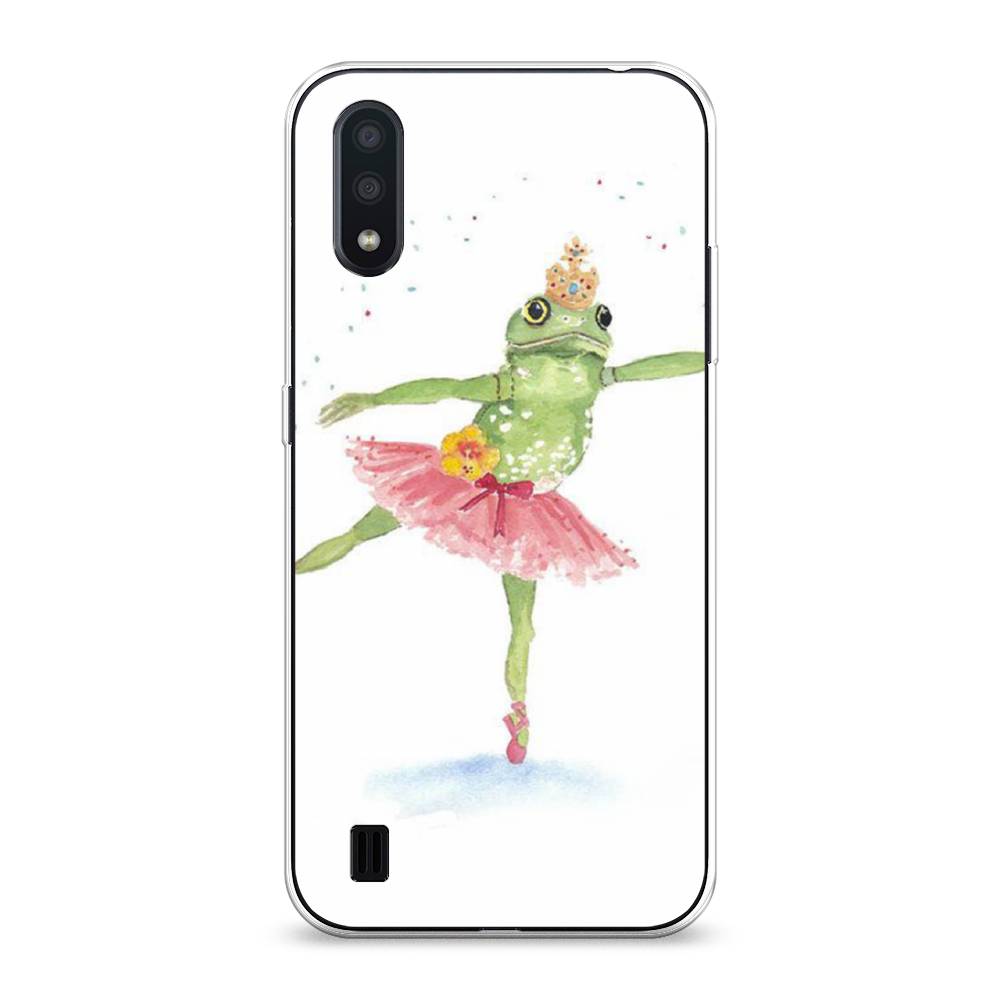 

Чехол на Samsung Galaxy A01 "Лягушка-балерина", Зеленый, 29550-4