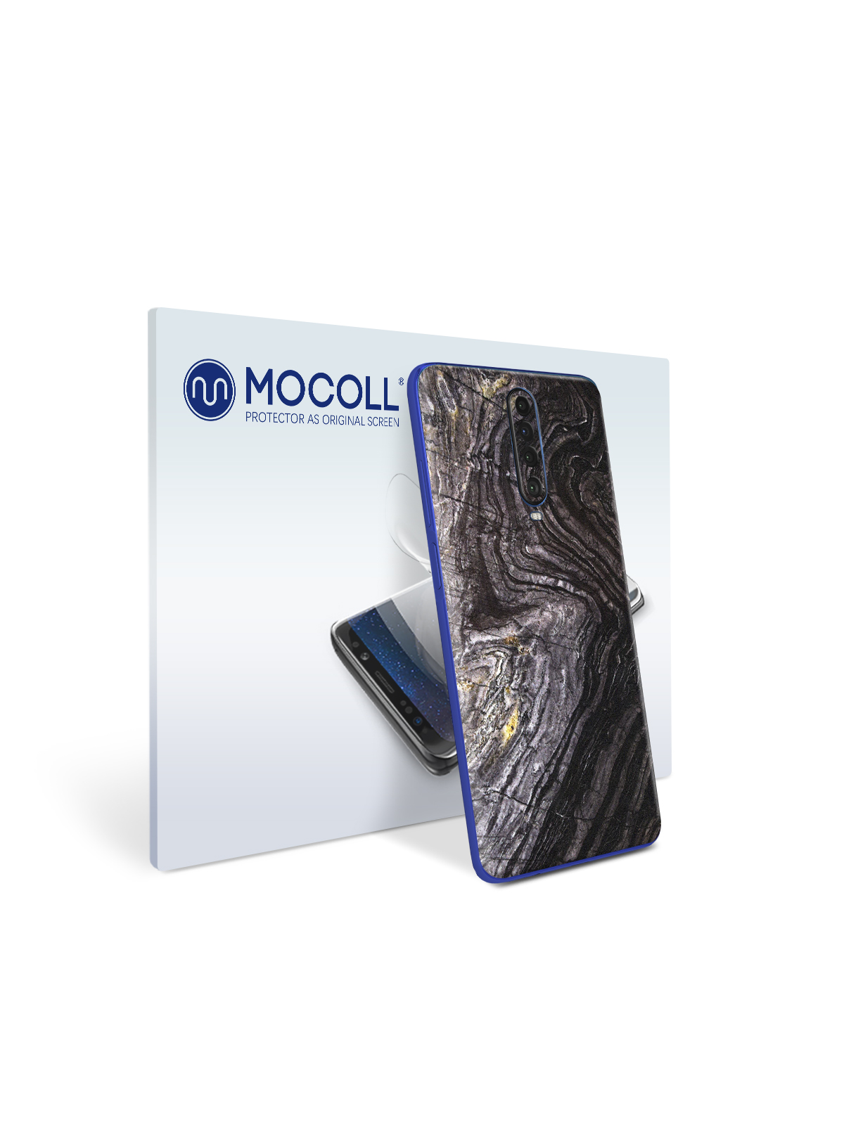 

Пленка защитная MOCOLL для задней панели Xiaomi Poco M2 Камень Черный
