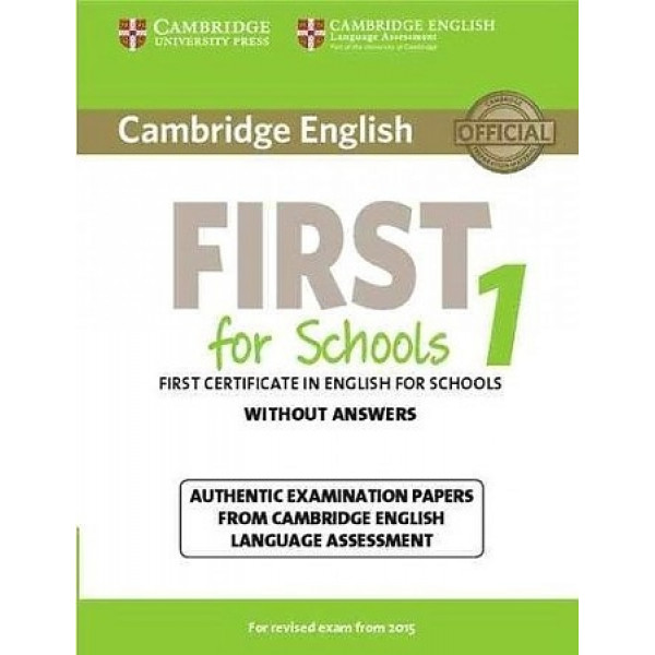 фото First 1 for schools. student's book without answers cambridge university press