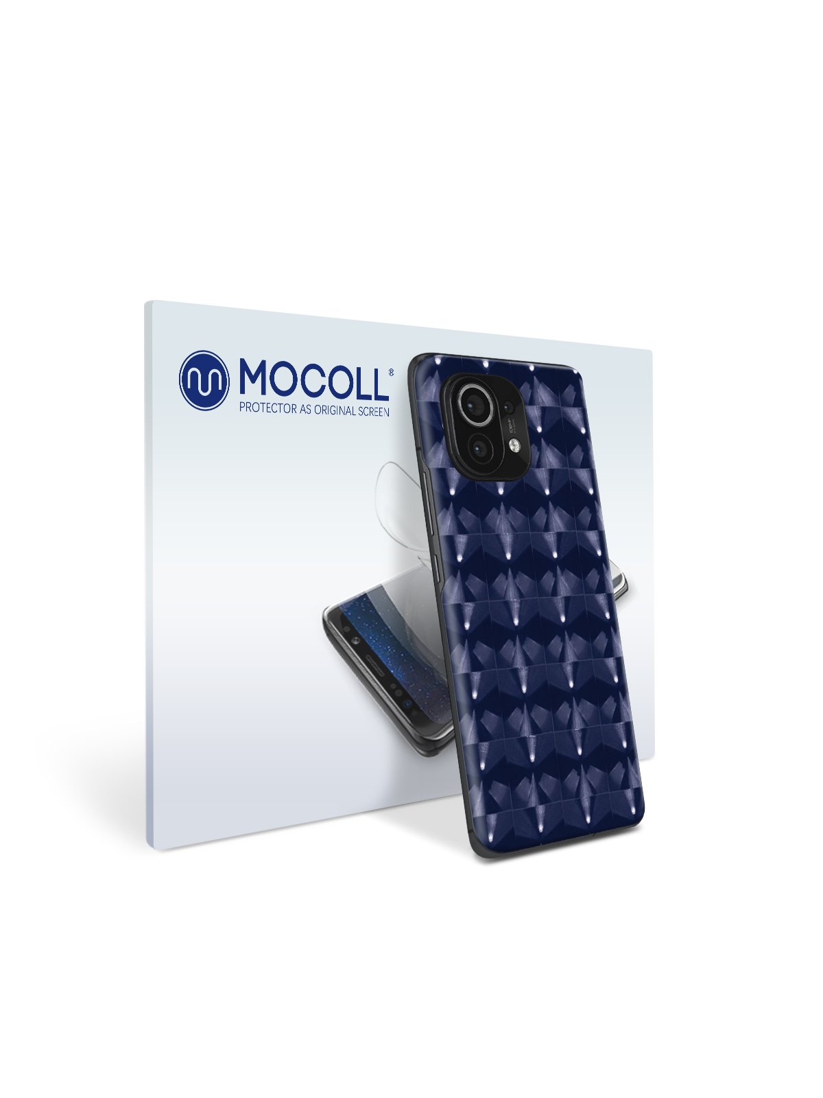 

Пленка защитная MOCOLL для задней панели Xiaomi Mi 11Pro Кошачий глаз Синий