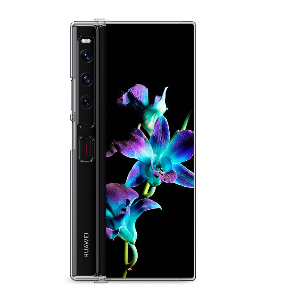 

Силиконовый чехол "Синий цветок на черном" на Huawei Mate Xs 2 / Хуавеи Мате Xs 2