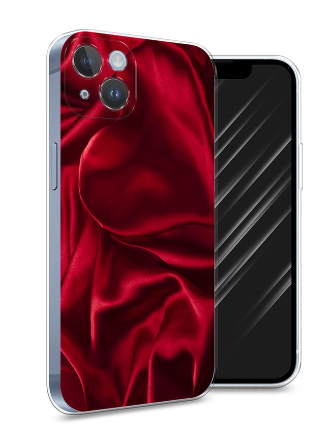 

Чехол Awog на Apple iPhone 14 Plus / Айфон 14 Плюс "Текстура красный шелк", 15350-3