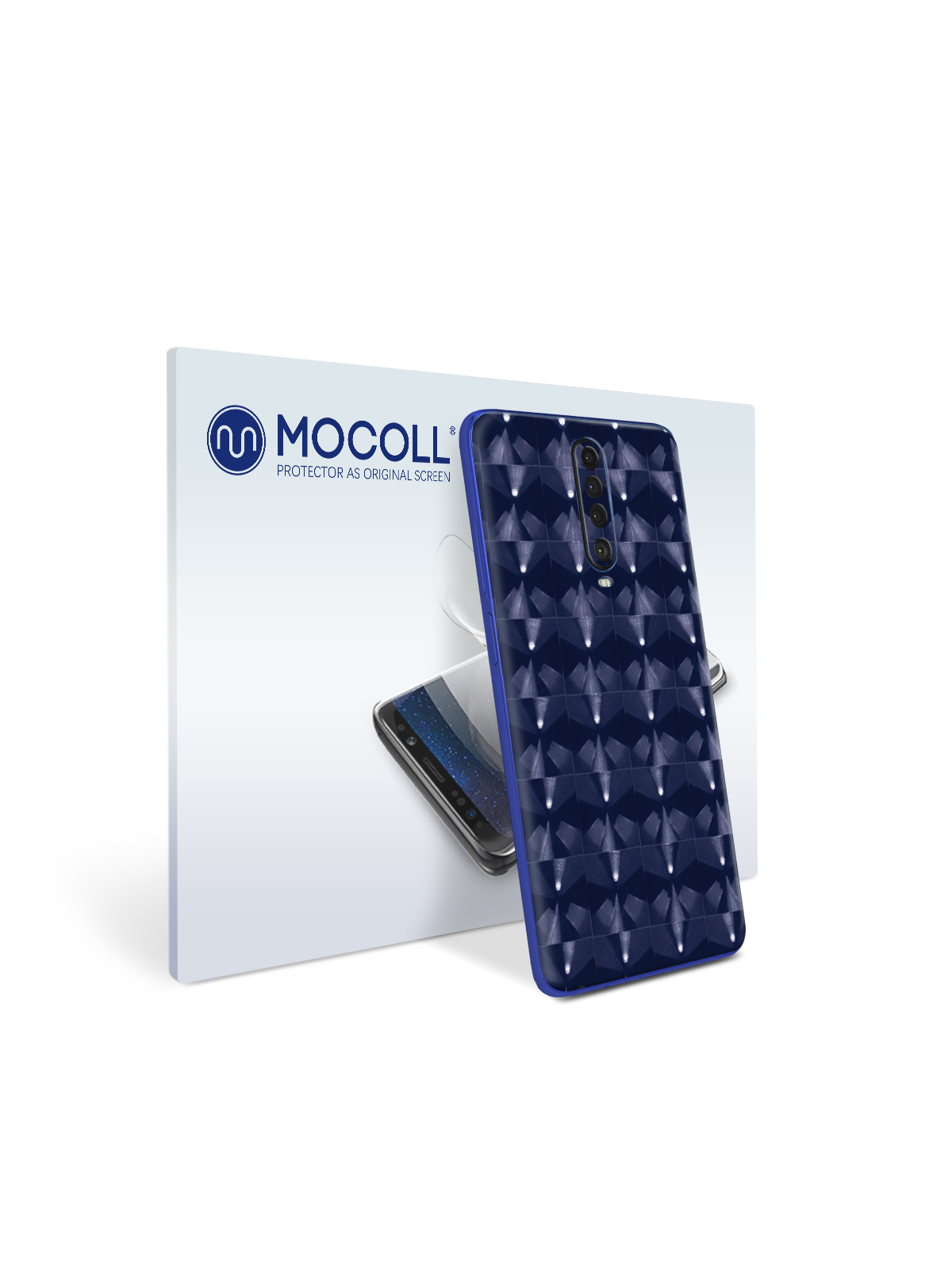 

Пленка защитная MOCOLL для задней панели Xiaomi Poco M2 Кошачий глаз Синий
