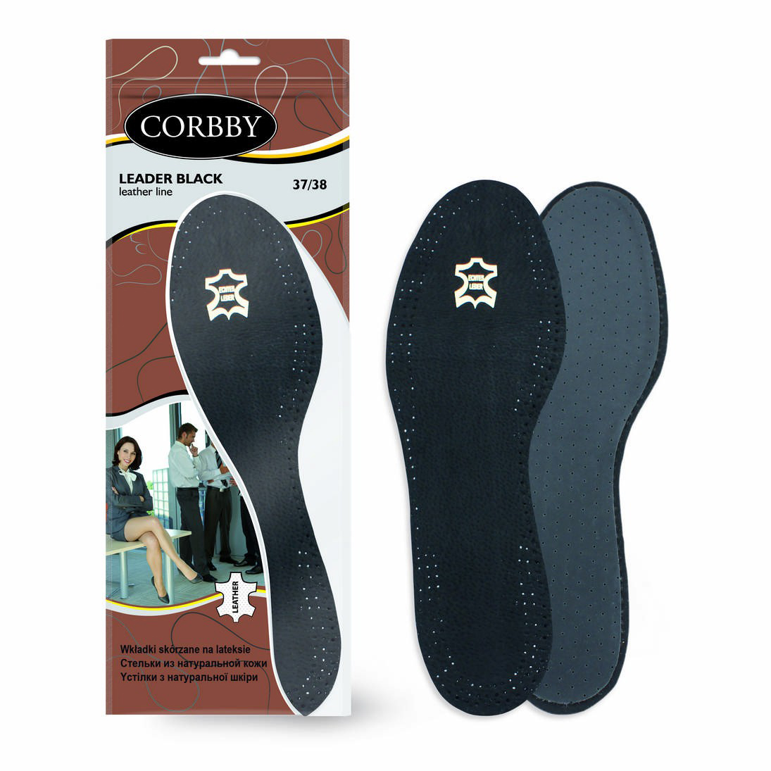 

Стельки Corbby Leder black из натуральной кожи р 43 - 44, 252654