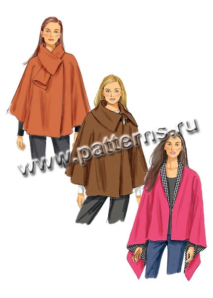 

Выкройка Butterick №5959 — Накидка