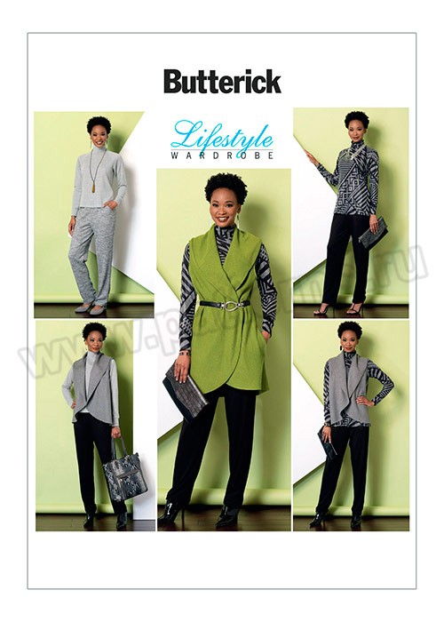 

Выкройка Butterick №6389 — Жилет, Пуловер, Брюки