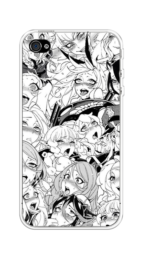 

Чехол на Apple iPhone 4/4S "Ахегао манга тян", Черный;белый;серый, 10150-1