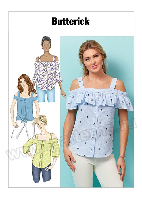 

Выкройка Butterick №6562 — Топ на бретелях