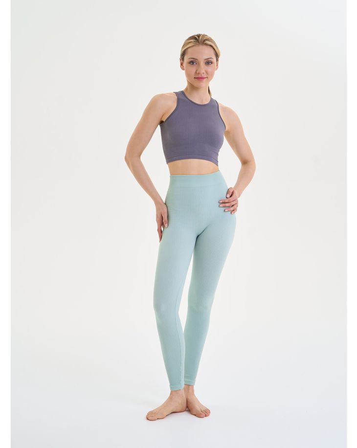 

Спортивные леггинсы женские Mademoiselle 9700 Legging Rib голубые L/XL, Голубой, 9700 Legging Rib