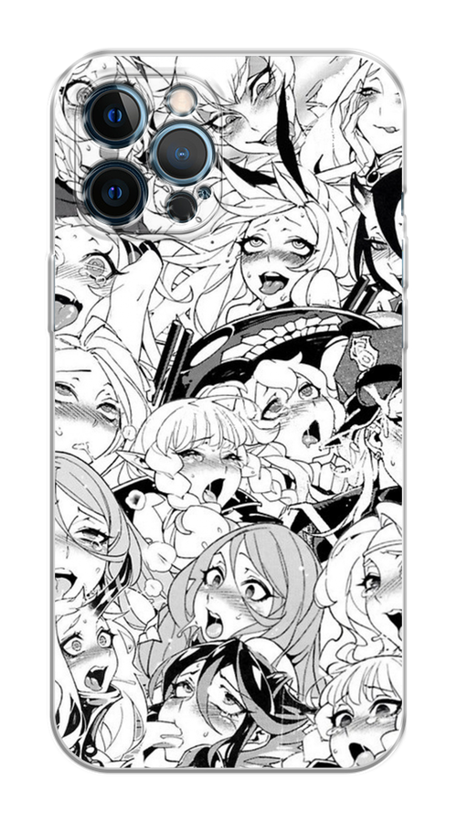 

Чехол на Apple iPhone 12 Pro Max "Ахегао манга тян", Черный;белый;серый, 12750-1