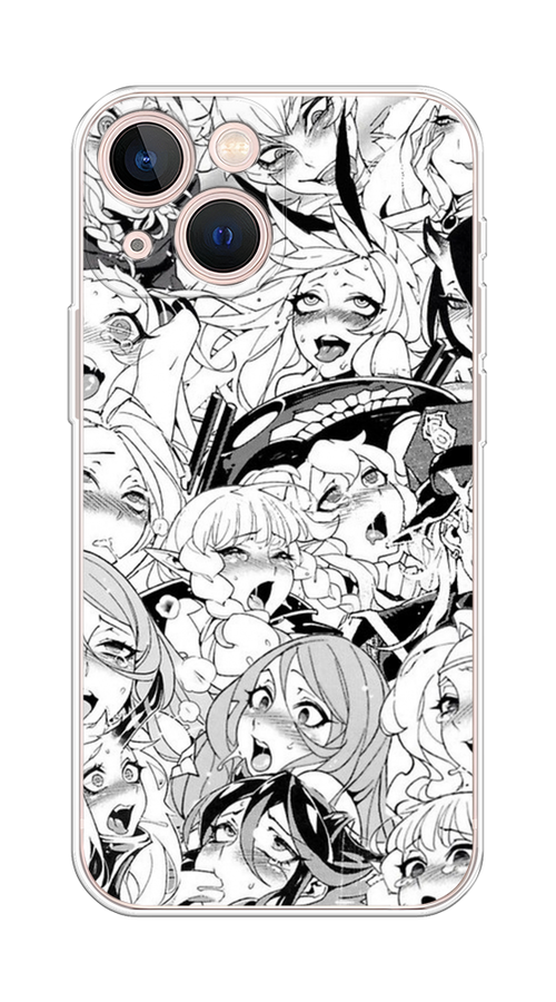 

Чехол на Apple iPhone 13 mini "Ахегао манга тян", Черный;белый;серый, 14150-1