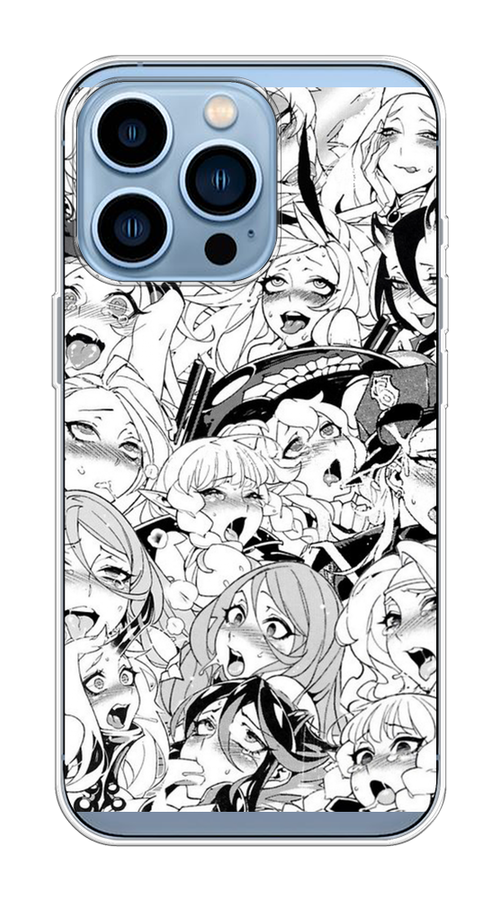 

Чехол на Apple iPhone 13 Pro "Ахегао манга тян", Черный;белый;серый, 14350-1