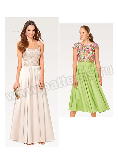 

Выкройка Burda №6519 — Платье, Топ