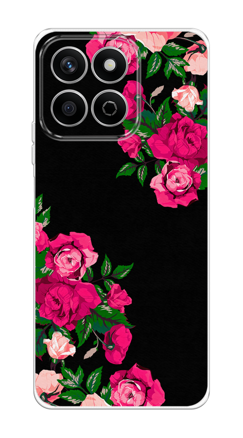 

Чехол на Honor X7c "Розы фуксия", Черный;розовый;зеленый, 6125250-1