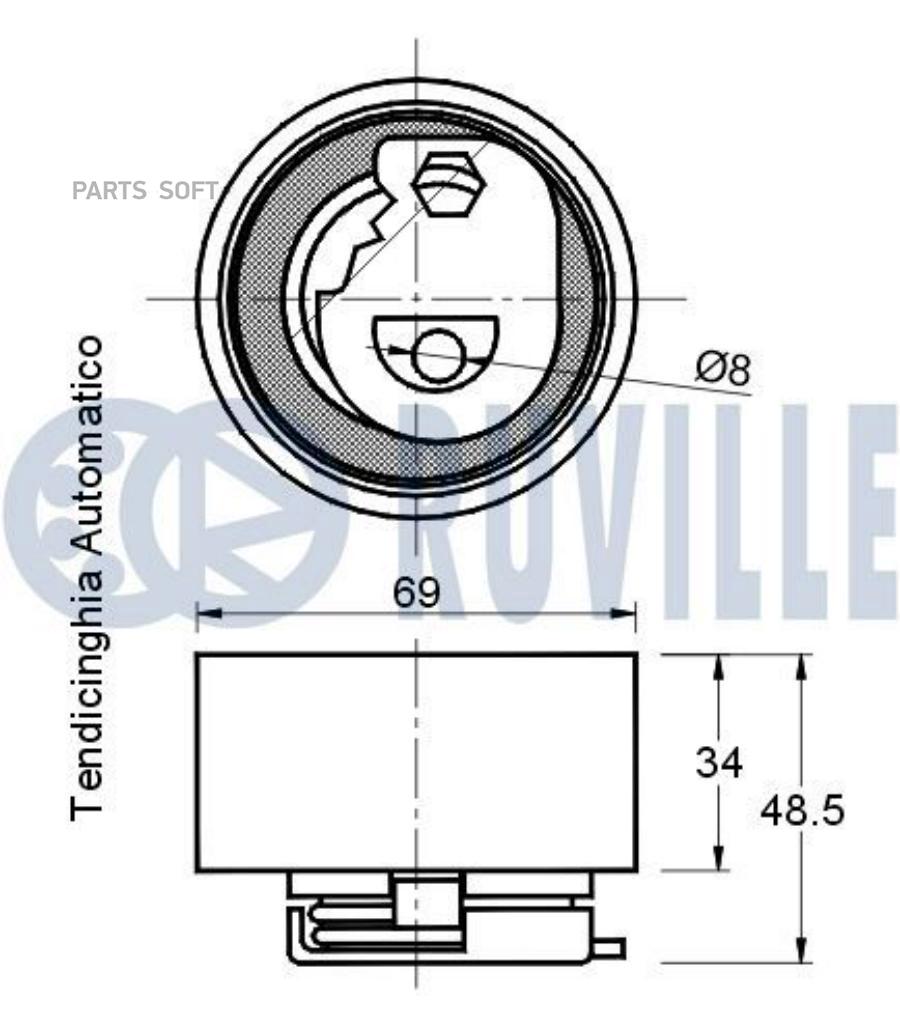 Ролик Ремня Грм Fiat Ducato 2002-2006 1Шт Ruville 541223