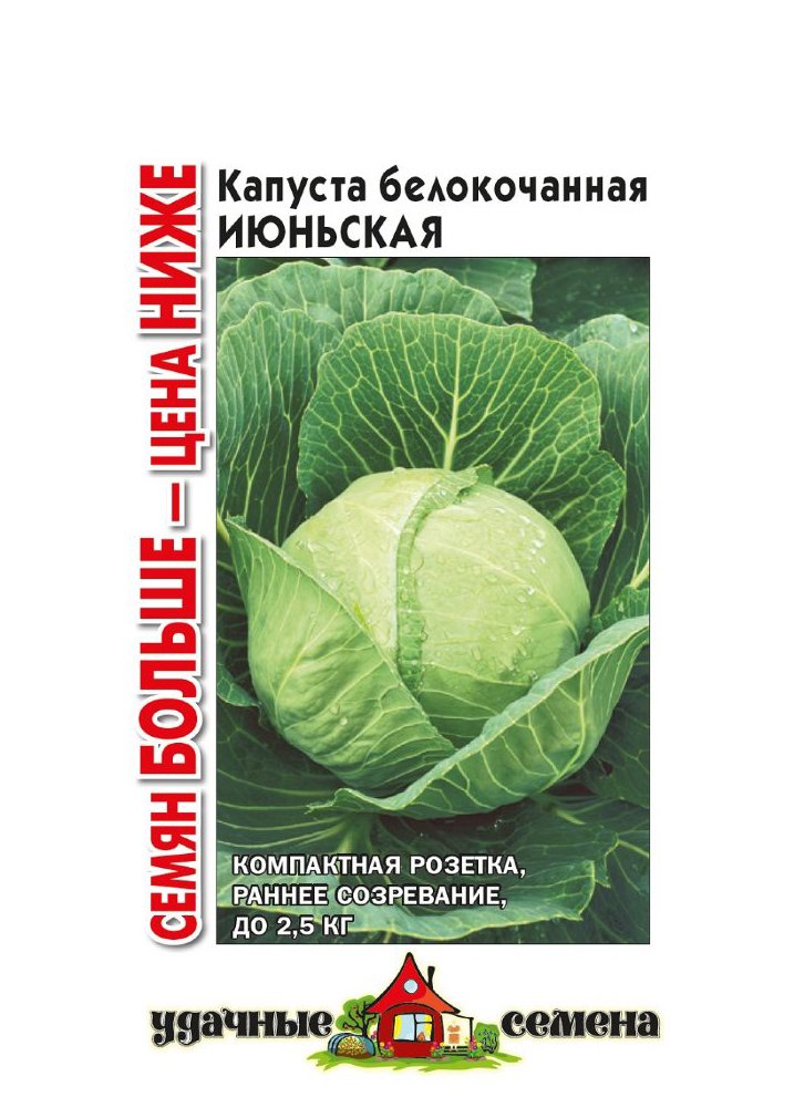 

Семена. Капуста белокочанная "Июньская" (вес: 1,5 г)