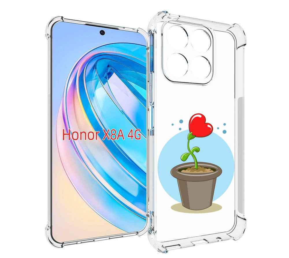 

Чехол MyPads Растение любви 14 февраля для Honor X8a, Tocco